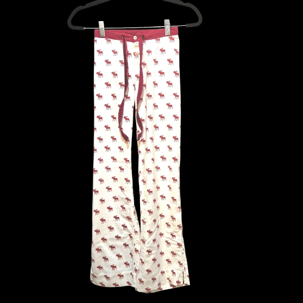 VINTAGE Abercrombie & Fitch White All Over Moose Print Limited Edition Small